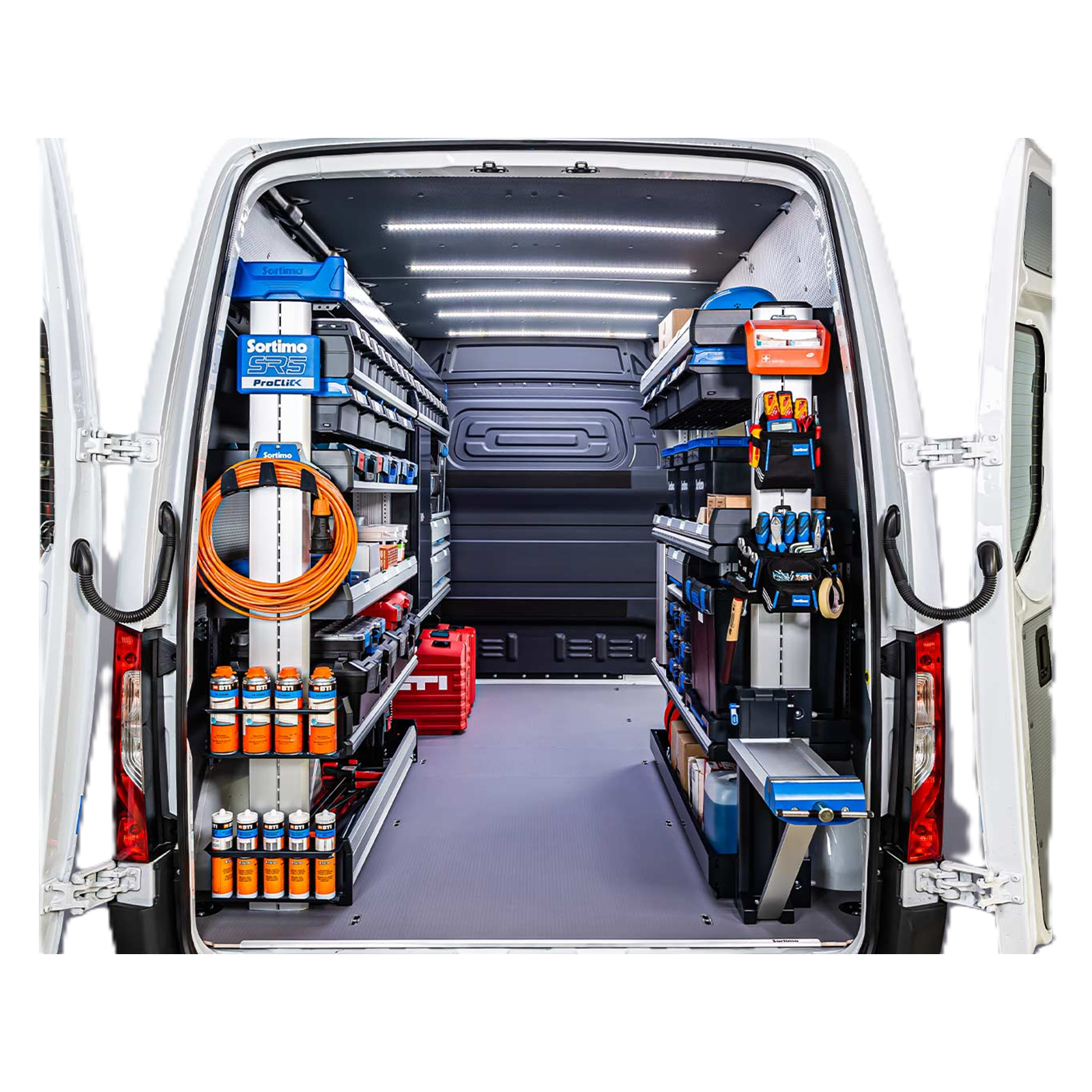 Sortimo Fahrzeug Ordnungssystem mit transparentem Hintergrund