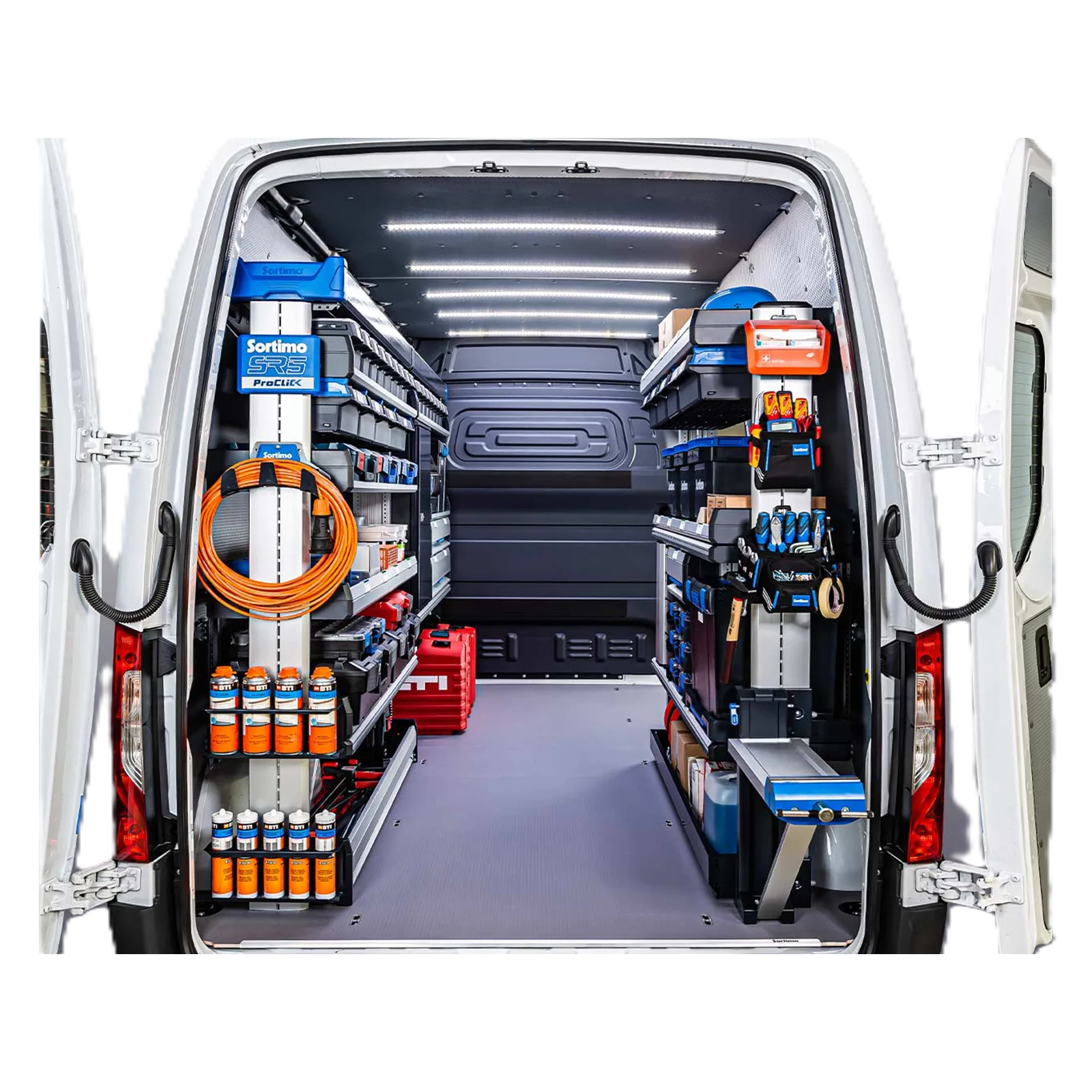 Sortimo Fahrzeug Ordnungssystem mit transparentem Hintergrund